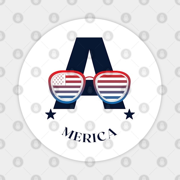 America Magnet by My Word Art